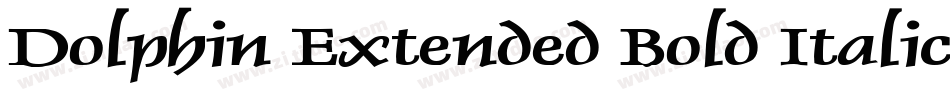 Dolphin Extended Bold Italic字体转换